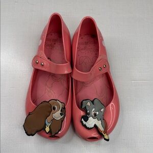 Mini Melissa Lady & the Tramp Kids Dress Shoes with Character Accents